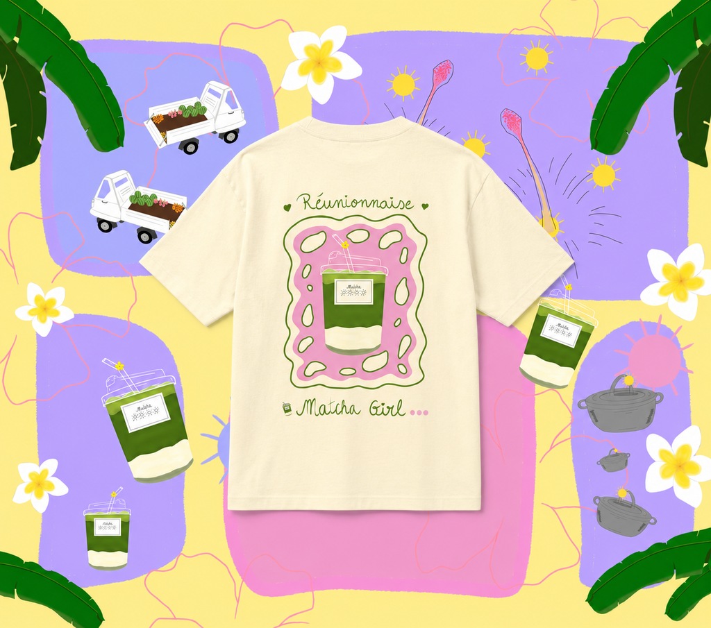 T-shirt Réunionnaise Matcha Girl