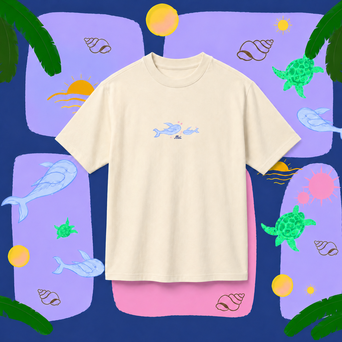 T-shirt Baleine - La saison i résofe mon kèr