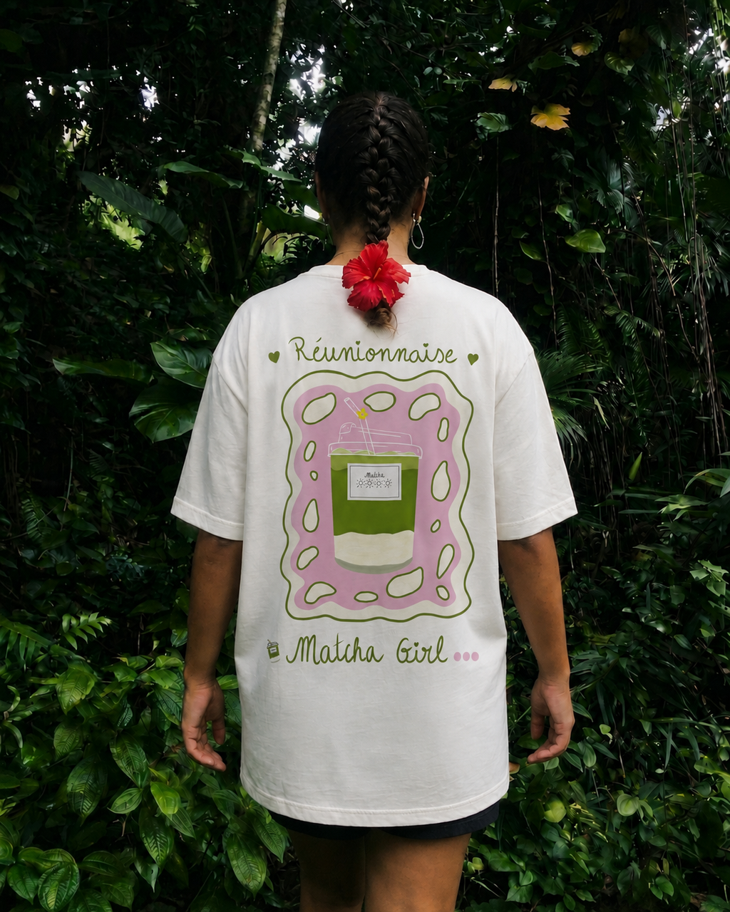 T-shirt Réunionnaise Matcha Girl