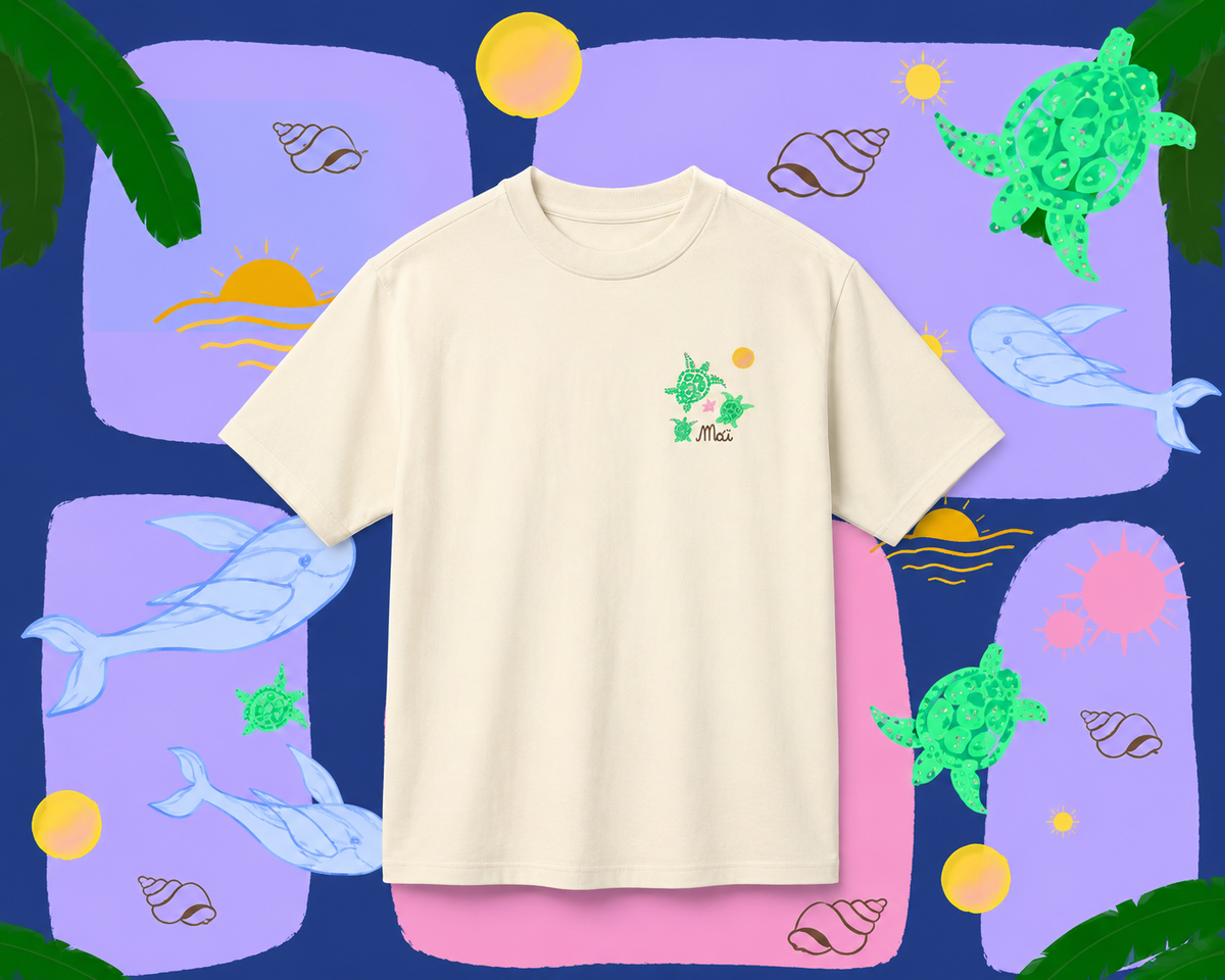 T-shirt Tortue de Mer — Oubli pa somin nout zancètes