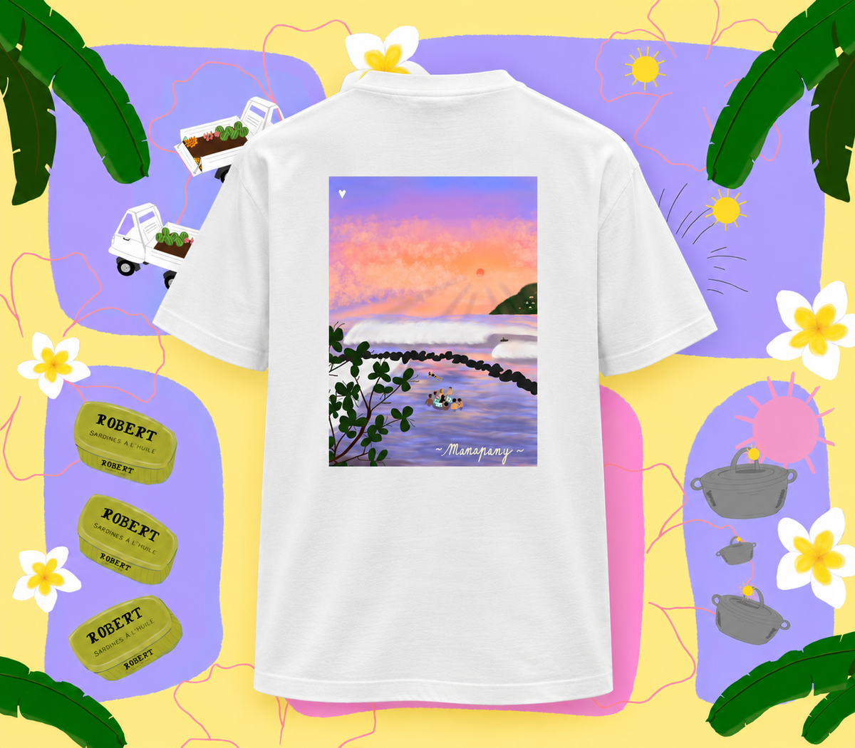 T-shirt Manapany blanc