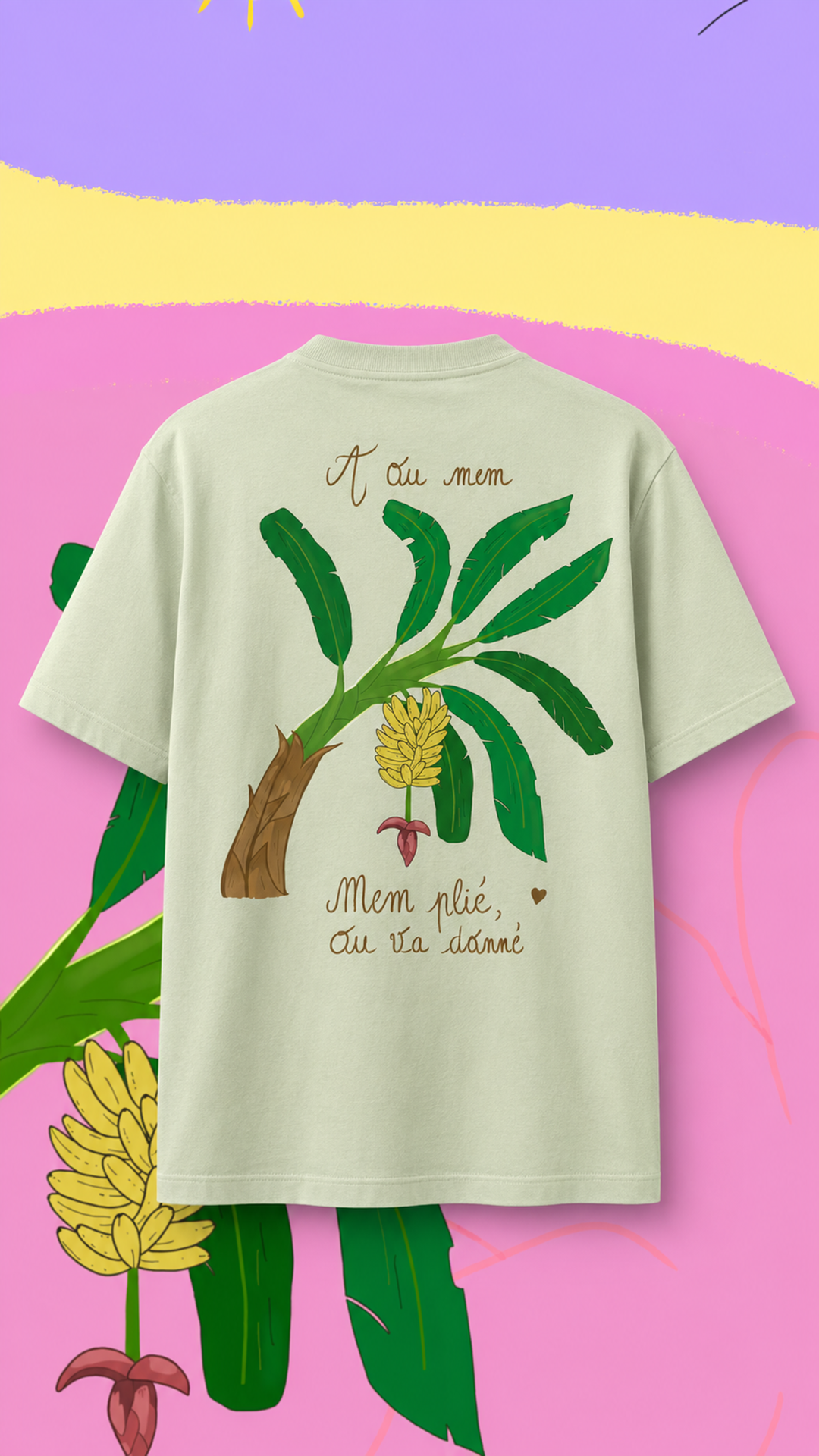 T-shirt Bananier — Mem plié, ou va donné